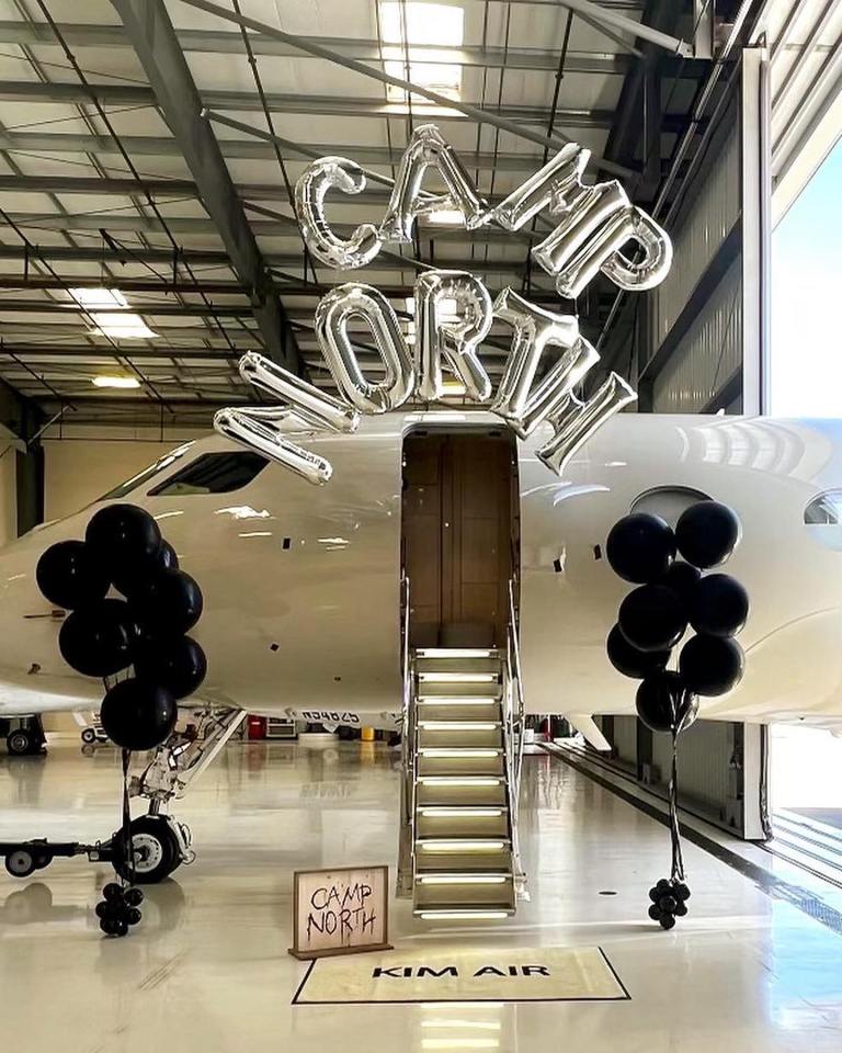 Kim Kardashian flew out her kids and their friends on her private jet which she called Kim Air