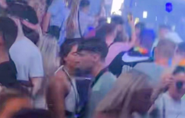 Jay with pal Lucy at a rave on Sunday night before he vanished