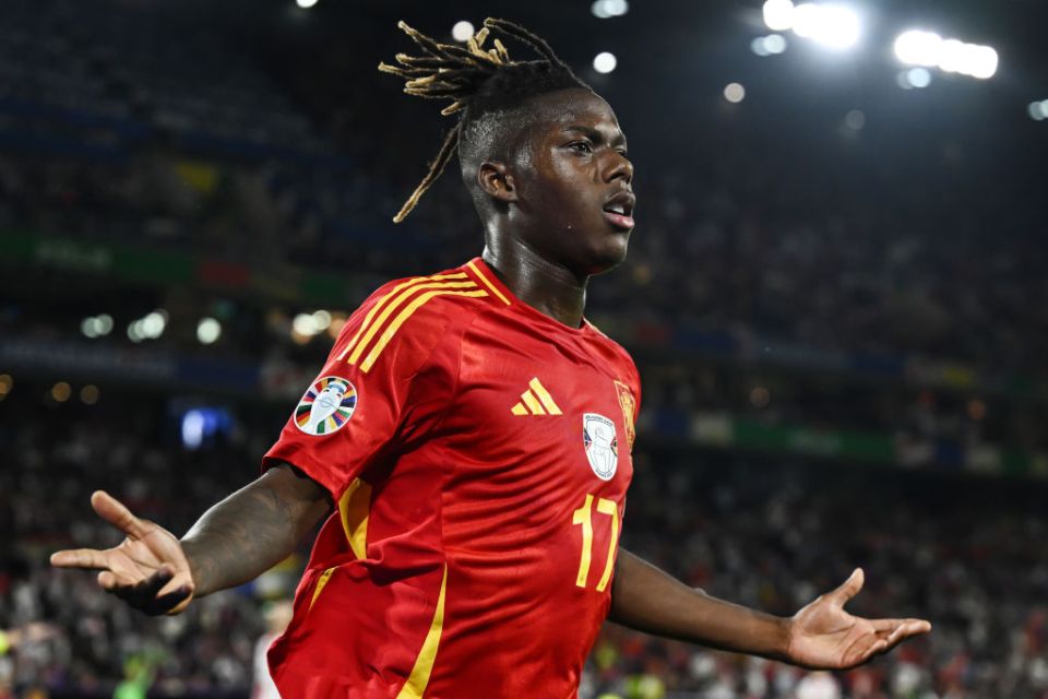 COLOGNE, GERMANY - JUNE 30: Nicholas Williams of Spain celebrates after scoring goal 3-1 during the UEFA EURO 2024 round of 16 match between Spain and Georgia at Cologne Stadium on June 30, 2024 in Cologne, Germany. (Photo by Image Photo Agency/Getty Images)