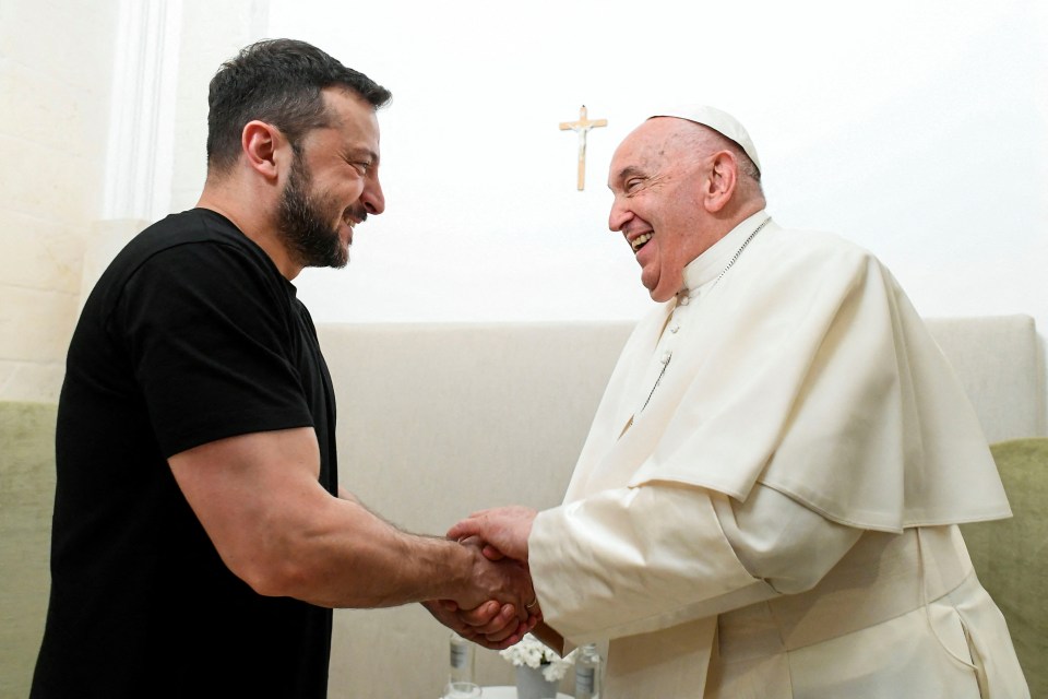 President Zelensky met the Pope at the G7 summit yesterday