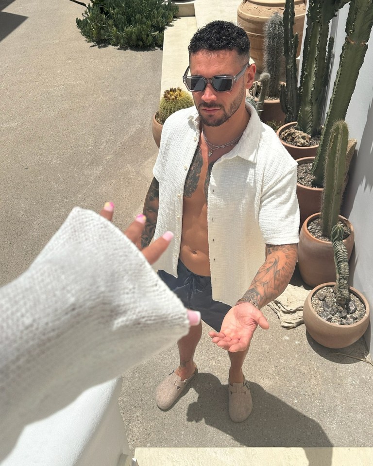 Callum shared a number of photos hinting at his new romance where they holidayed in Mykonos together
