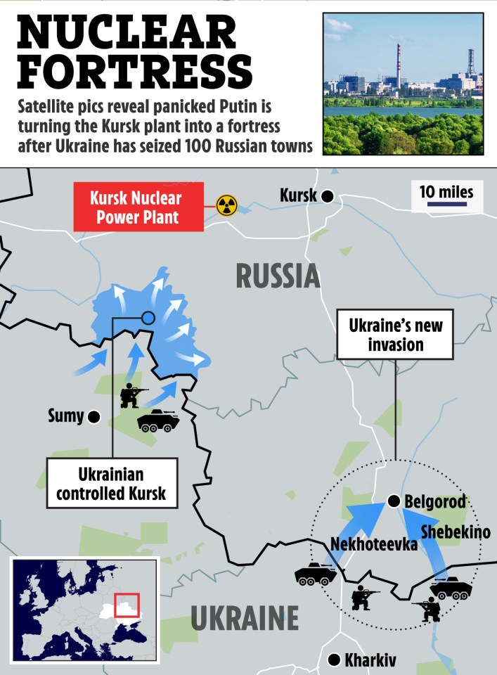 a map showing the location of the nuclear fortress in ukraine