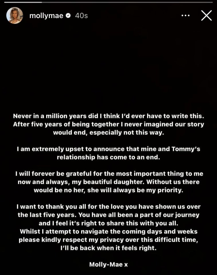 a screenshot of a message from mollymae