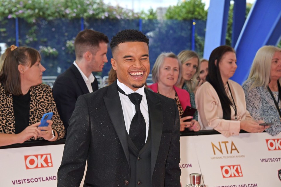 LONDON, ENGLAND - SEPTEMBER 09: Toby Aromolaran attends the National Television Awards 2021 at The O2 Arena on September 9, 2021 in London, England. (Photo by David M. Benett/Dave Benett/Getty Images)
