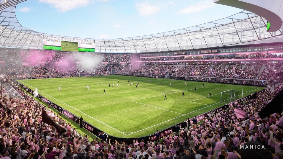 an artist 's impression of the new miami stadium