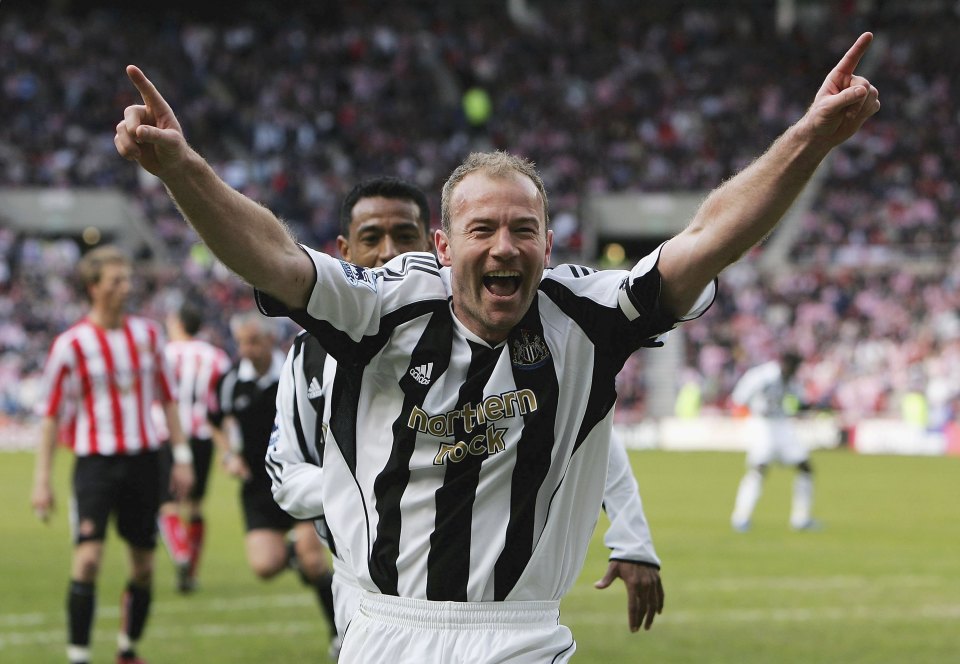 a man in a northern rock jersey celebrates on a soccer field