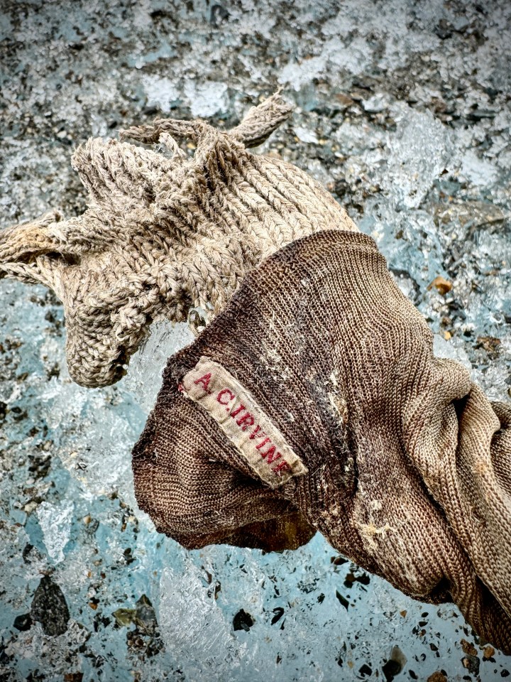 a pair of socks with a label that says a girvin