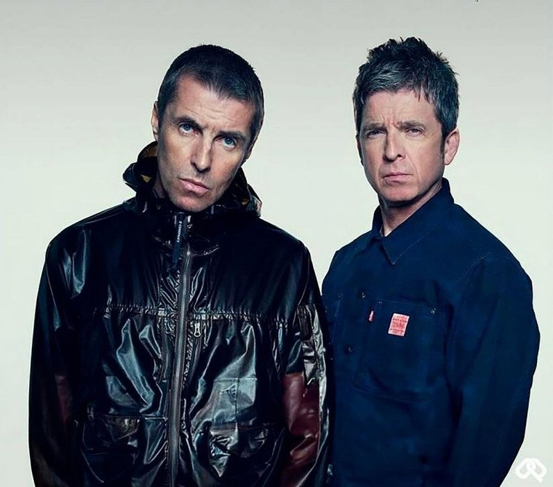 Oasis colour tour announcement picture, , Colour version taken from http://www.instagram.com/p/C_Lu9yWus1W/<br />
Noel Liam Gallagher