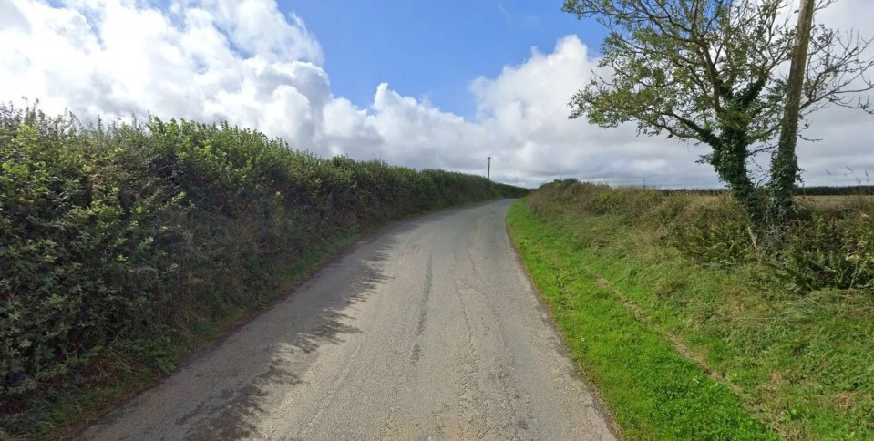 a picture of a road with a new message in it