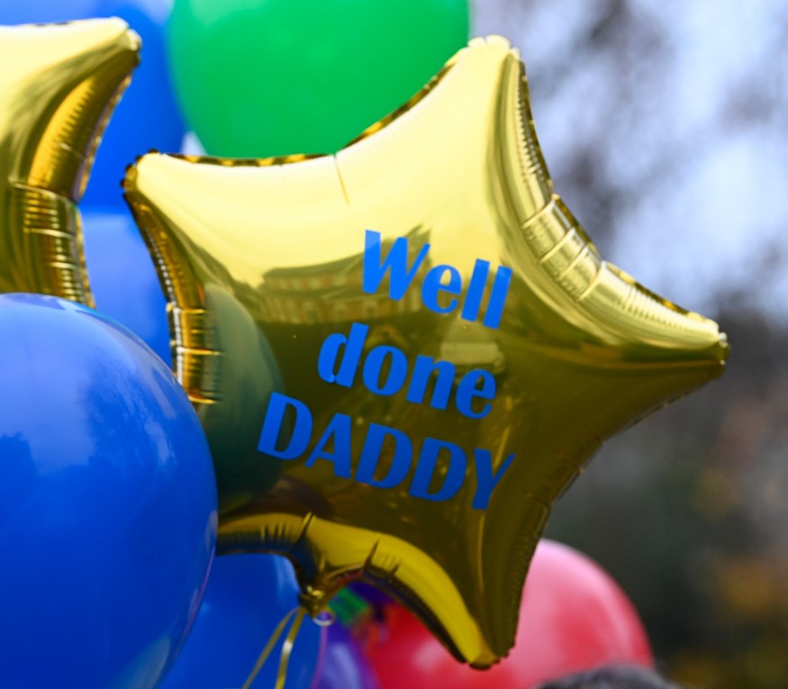 BGUK_3087797 - Cheshire, UNITED KINGDOM - *NOT AVAILABLE FOR DAILY MAIL ONLINE USAGE* Christine McGuinness seen with huge bunches of balloons saying well done daddy showing support for his achievement in raining millions for Children In Need. Pictured: Christine McGuinness BACKGRID UK 15 NOVEMBER 2024 BYLINE MUST READ: FARRELL / BACKGRID UK: +44 208 344 2007 / uksales@backgrid.com USA: +1 310 798 9111 / usasales@backgrid.com *Pictures Containing Children Please Pixelate Face Prior To Publication*