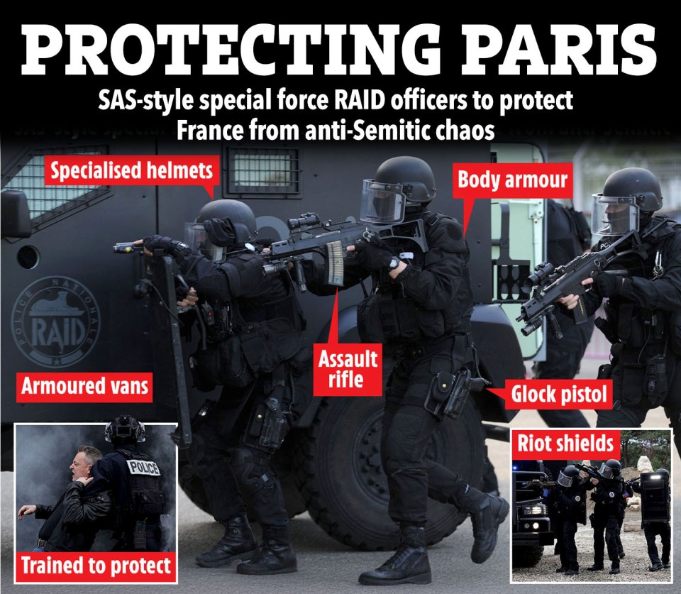 a poster showing a group of soldiers with the title protecting paris