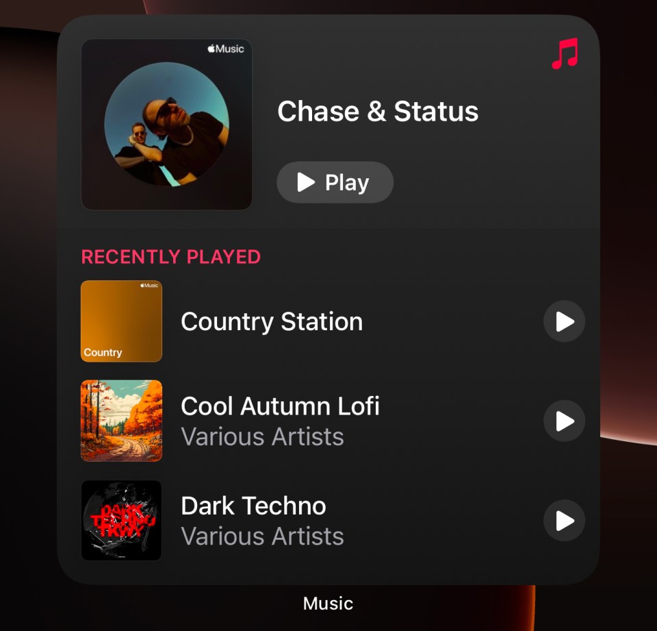 a screenshot of a music app that says chase & status