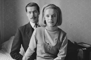 a black and white photo of a man and a woman