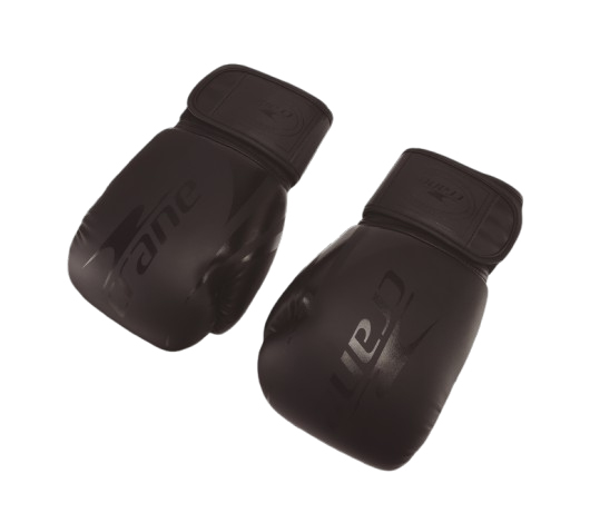 Pair of black boxing gloves.