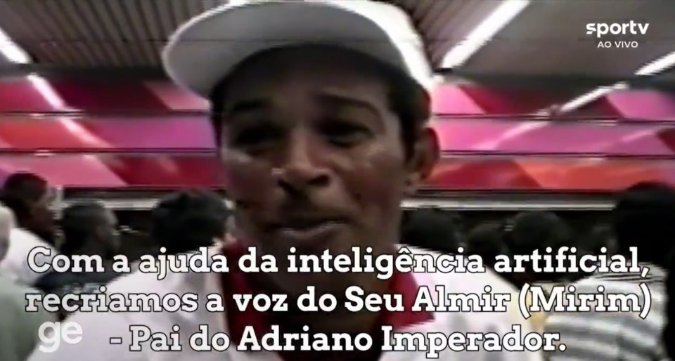 Adriano's father's voice recreated using AI.