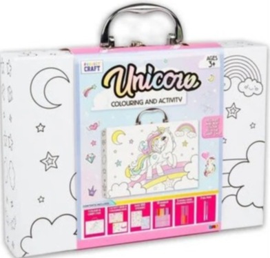 Unicorn colouring and activity case.