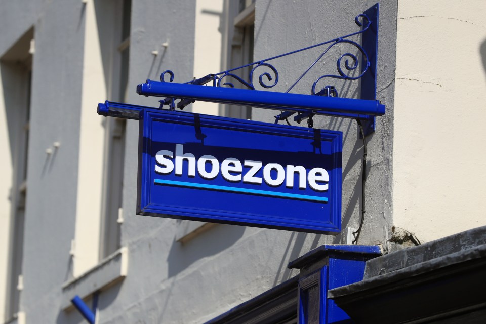 Shoe Zone store sign.