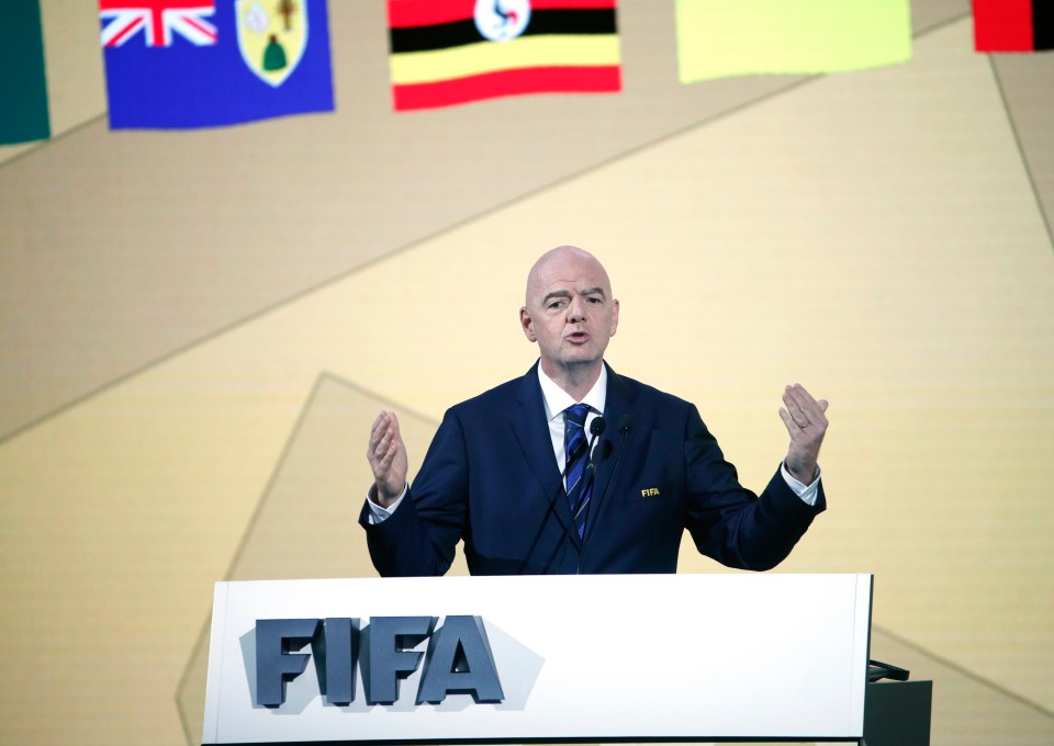 Gianni Infantino speaking at a FIFA Congress.