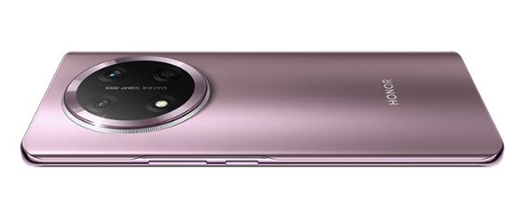 Honor smartphone in purple.