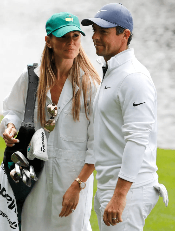 Rory McIlroy and his wife Erica Stoll at a golf tournament.