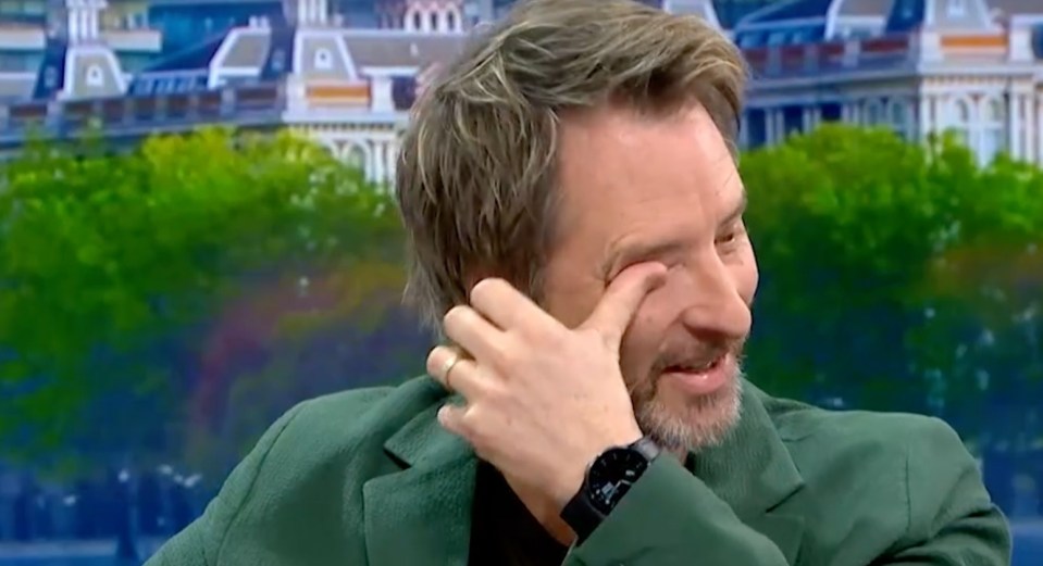 Chesney Hawkes wiping away a tear while discussing using music to process grief.