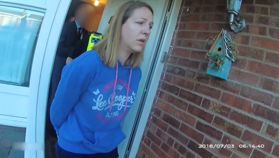Bodycam footage of Lucy Letby's arrest.