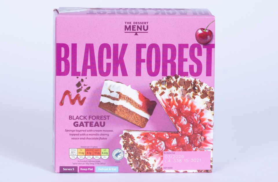 Black Forest Gateau box.