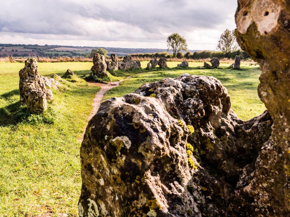 The Rollright Stones on an autumn day.