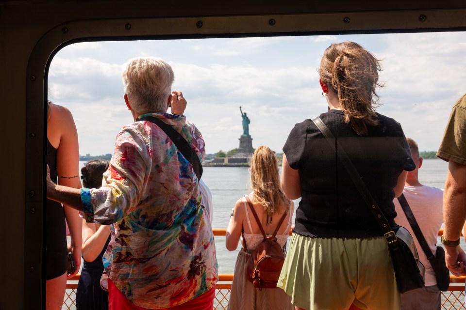 NEW YORK, NEW YORK - JUNE 03: People ride the Staten Island Ferry on a warm late spring afternoon on June 03, 2024 in New York City. As temperatures around the world continue to break yearly heat records, New York City is planning ahead for extreme heat. In one initiative, the New York City Parks Department has planted a record number of trees, 15,000 so far, in neighborhoods that are most at risk from excessive heat. (Photo by Spencer Platt/Getty Images)