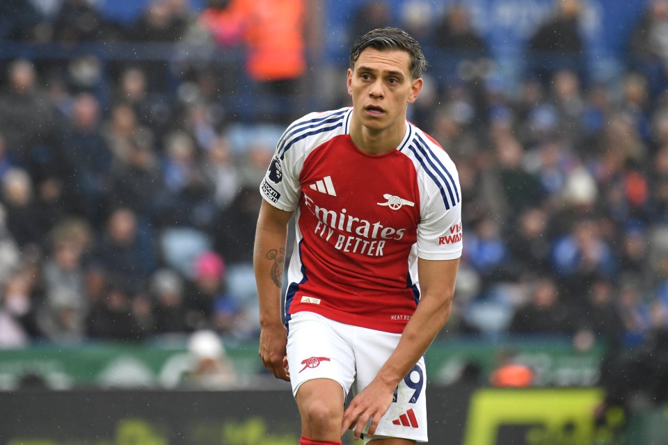 Leandro Trossard of Arsenal during a soccer match.