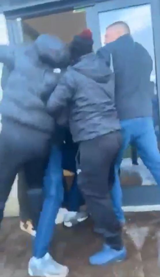 A brawl between a non-league footballer and their supporters.