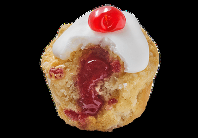 Cherry Bakewell muffin.