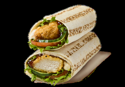 Two chicken wraps.