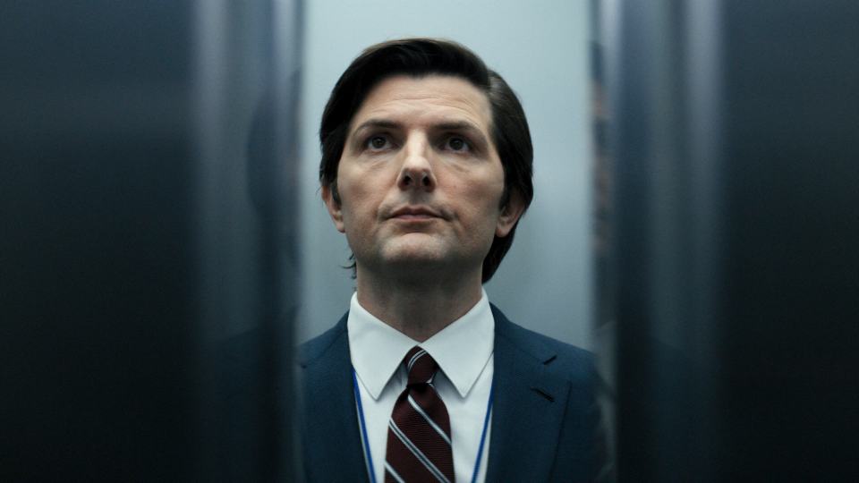 Adam Scott in a scene from "Severance."