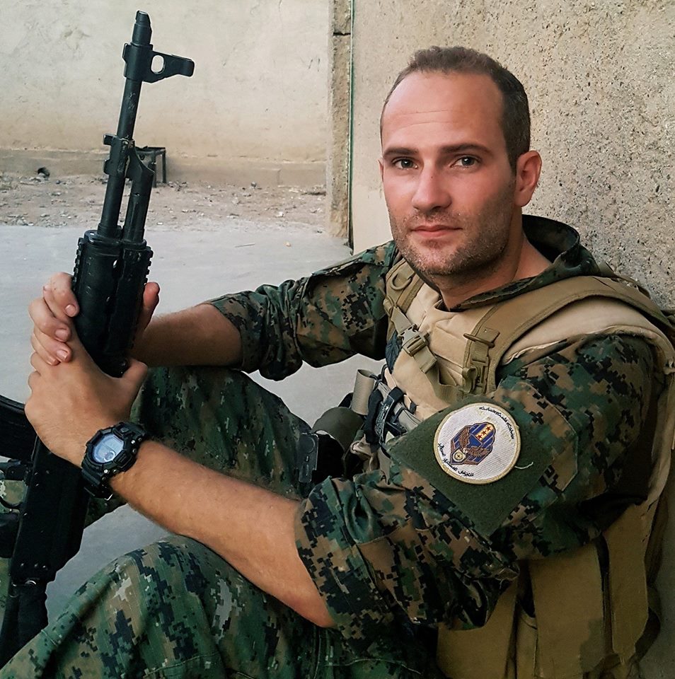 Macer Gifford, a British volunteer fighter with the Kurds against ISIS in Syria.