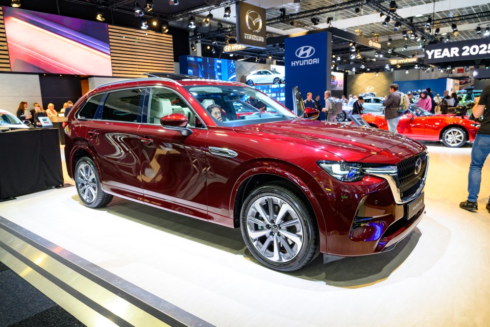 Mazda CX-80 SUV at a car show.