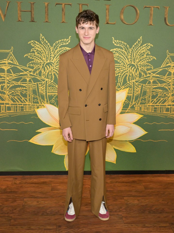 Sam Nivola at the White Lotus Season 3 premiere.