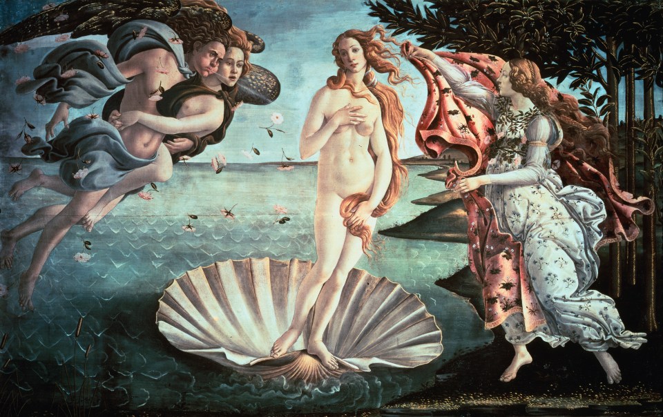 Painting of the Birth of Venus.