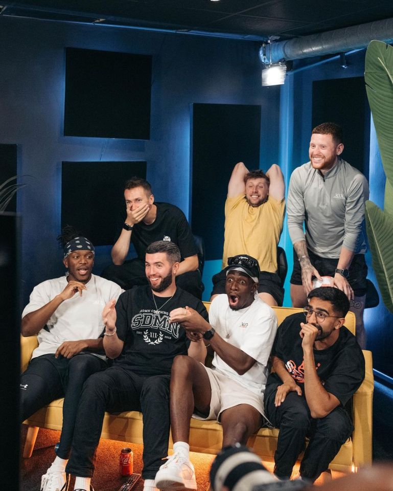 The Sidemen reacting to something.