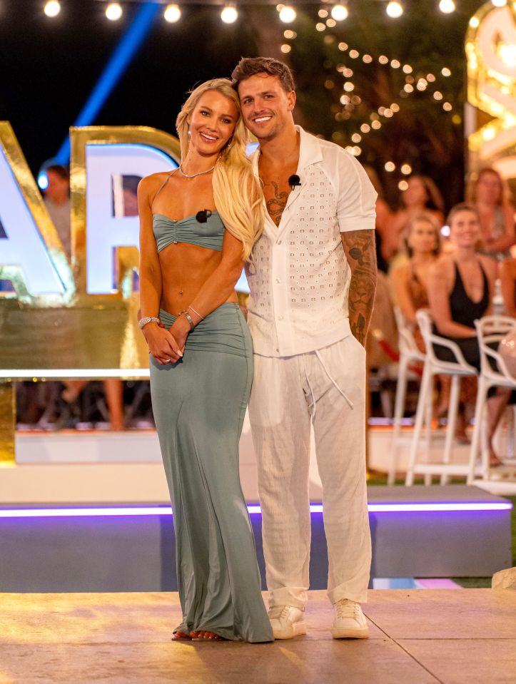 Grace Jackson and Luca Bish at the Love Island: All Stars final in South Africa.