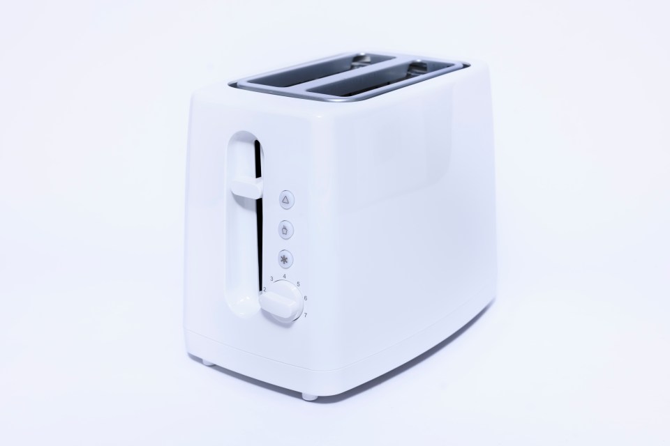 White two-slice toaster.