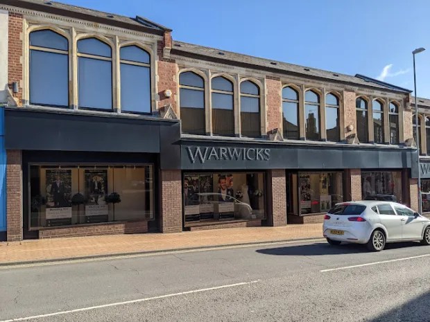 Warwicks store front.