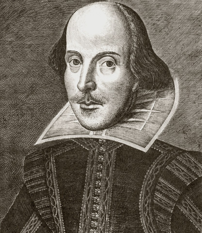 Engraving of William Shakespeare.