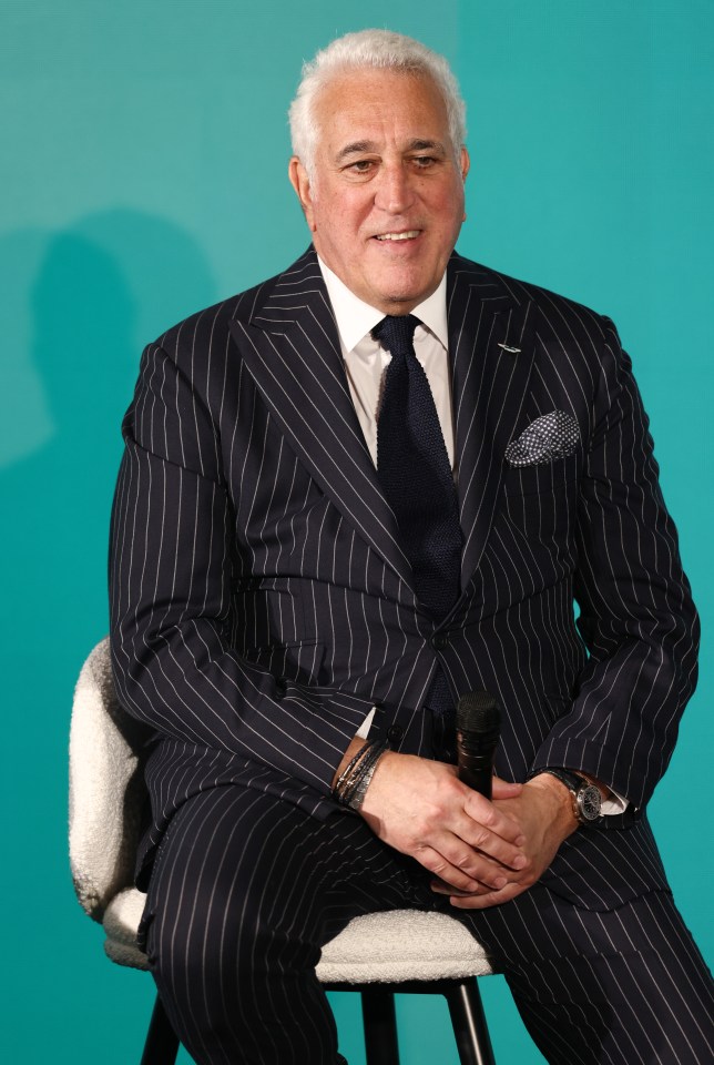Lawrence Stroll, chairman of Aston Martin Lagonda, at a press conference.
