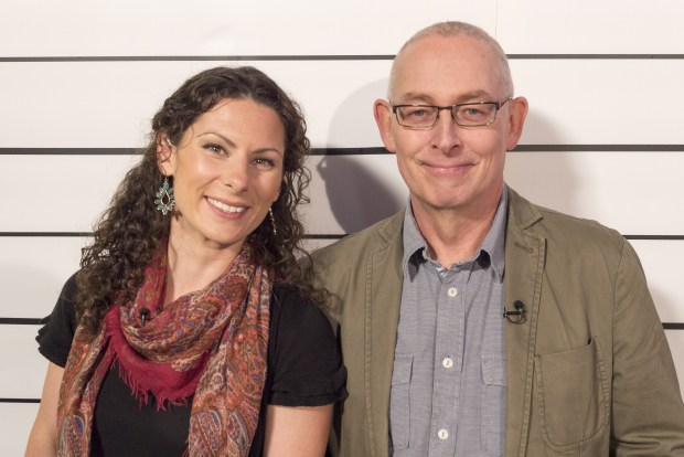 Elinor Hamilton and Phil Sayer, the voices of the London Underground and Overground train networks.
