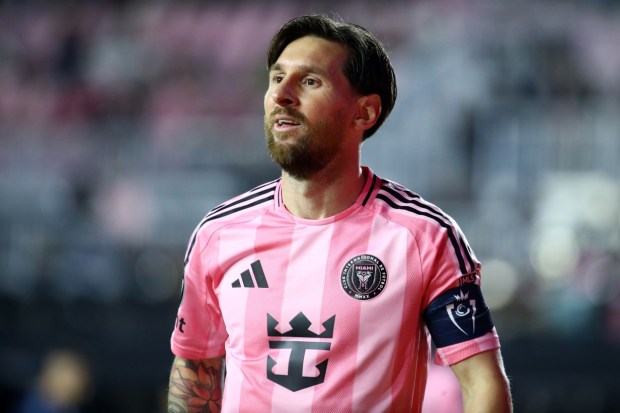 Lionel Messi in Inter Miami CF jersey.