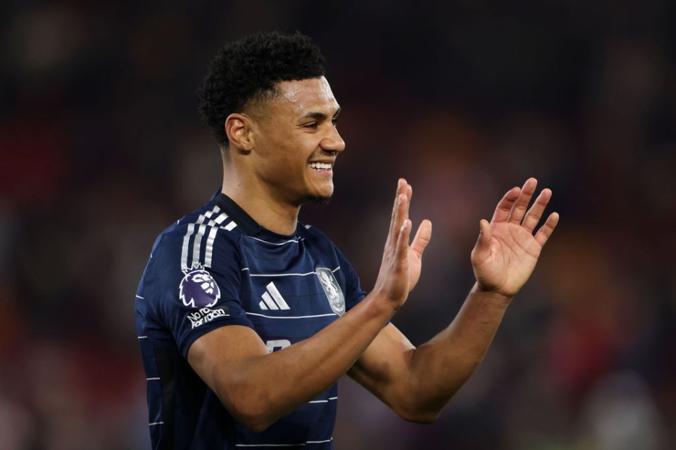 BRENTFORD, ENGLAND - MARCH 08: Ollie Watkins of Aston Villa celebrates after the Premier League match between Brentford FC and Aston Villa FC at Brentford Community Stadium on March 08, 2025 in Brentford, England. (Photo by Alex Pantling/Getty Images)