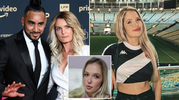 Collage of Dimitri Payet and his family.