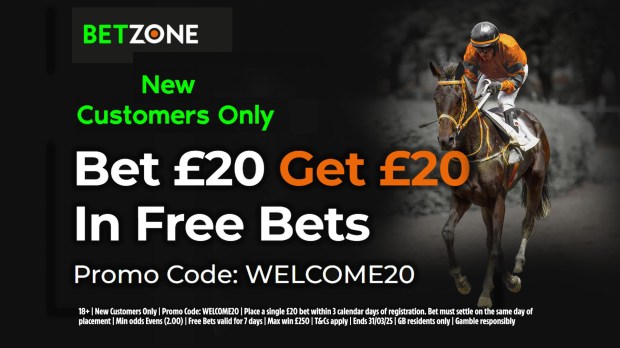 Bet £20, get £20 in free bets. Promo code: WELCOME20. New customers only.