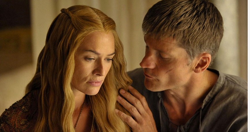 Cersei and Jaime Lannister in bed together.